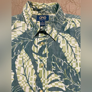 Vintage The Ono Shirt by Liberty‎ House 2XL Hawaiian Shirt Button Down Green